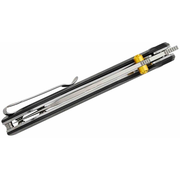 Couteau Pliant CJRB Fugly Black Lame Acier AR-RPM9 Manche G10 Linerlock Clip IKBS J1957BK - Livraison Gratuite