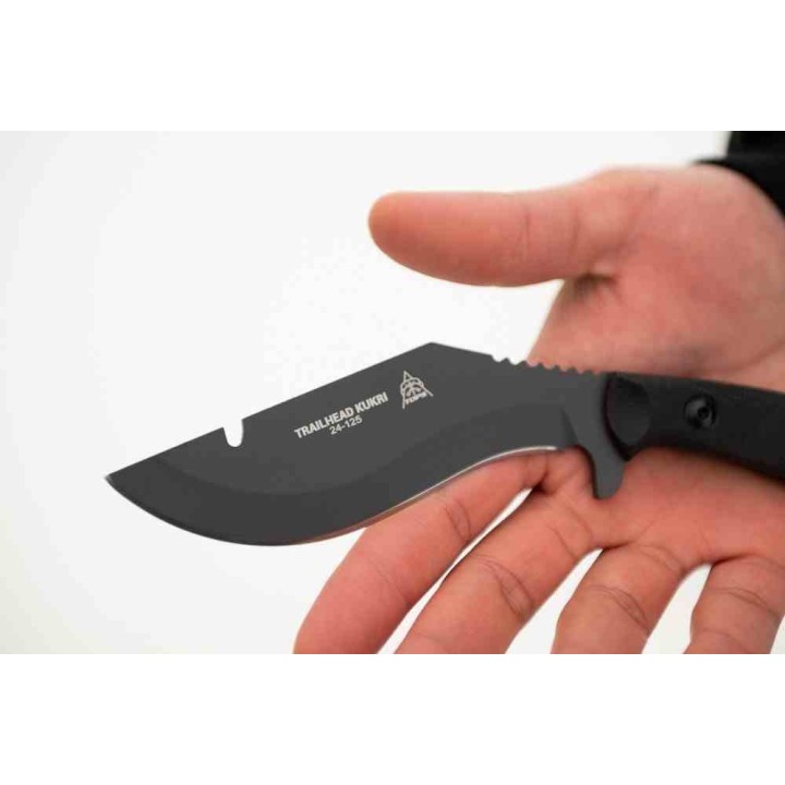 Couteau TOPS Trailhead Kukri Lame Acier Carbone 1095 Manche Micarta Étui Kydex Made In USA TPTDKR01 - Livraison Gratuite