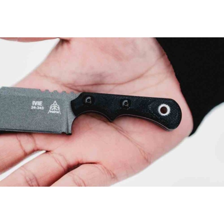Couteau TOPS Ivie Lame Acier Carbone 1095 Manche Micarta Etui Kydex Made USA TPIV01 - Livraison Gratuite
