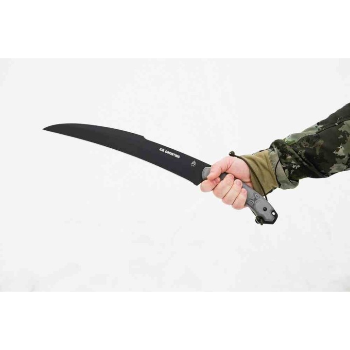 Couteau TOPS X16 Ginunting Lame Hawkbill Acier 1095 Manche Micarta Noir Etui Kydex Made USA TPX16G01 - Livraison Gratuite