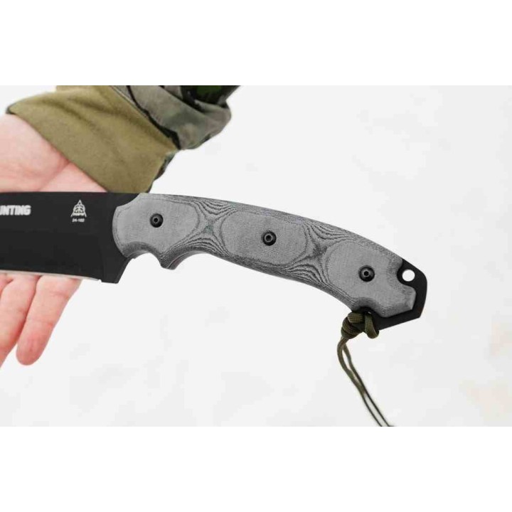 Couteau TOPS X16 Ginunting Lame Hawkbill Acier 1095 Manche Micarta Noir Etui Kydex Made USA TPX16G01 - Livraison Gratuite