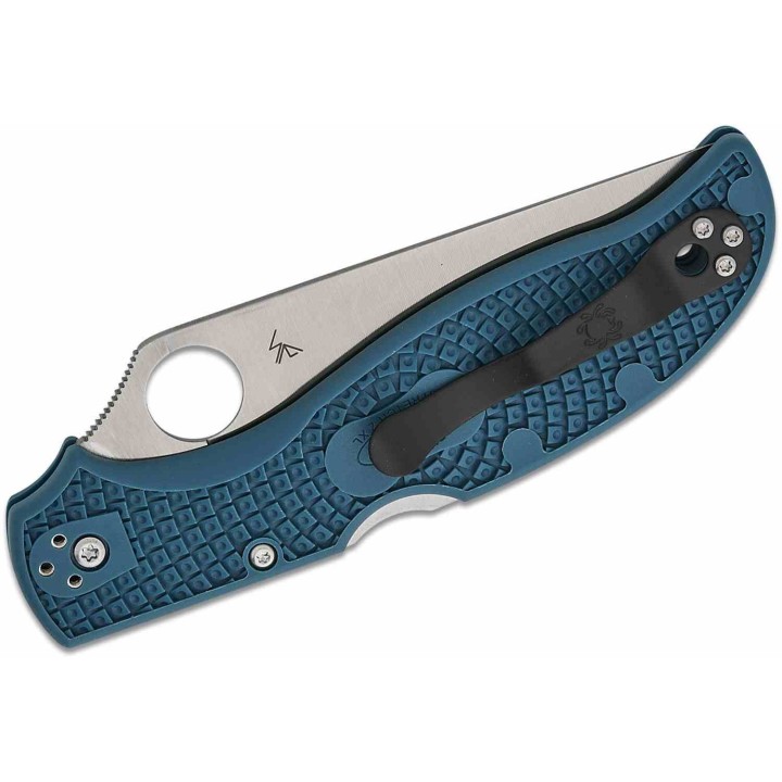 Couteau Spyderco Stretch 2 XL Lightweight Lame Acier K390 Manche FRN Bleu Back Lock Japan SC258FPK390 - Livraison Gratuite