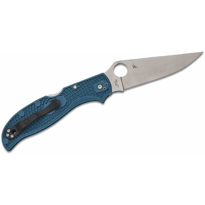 Couteau Spyderco Stretch 2 XL Lightweight Lame Acier K390 Manche FRN Bleu Back Lock Japan SC258FPK390 - Livraison Gratuite