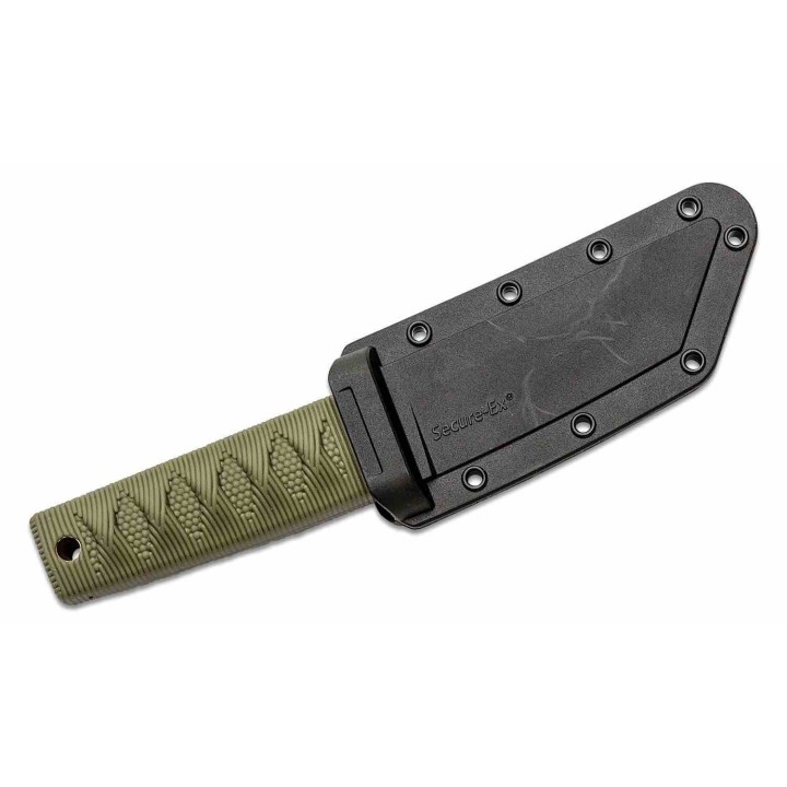 Couteau Fixe Cold Steel Kyoto OD Tanto Lame Acier 8Cr13MoV Manche Kray-Ex Étui Secure-Ex CS17DAODBK - Livraison Gratuite