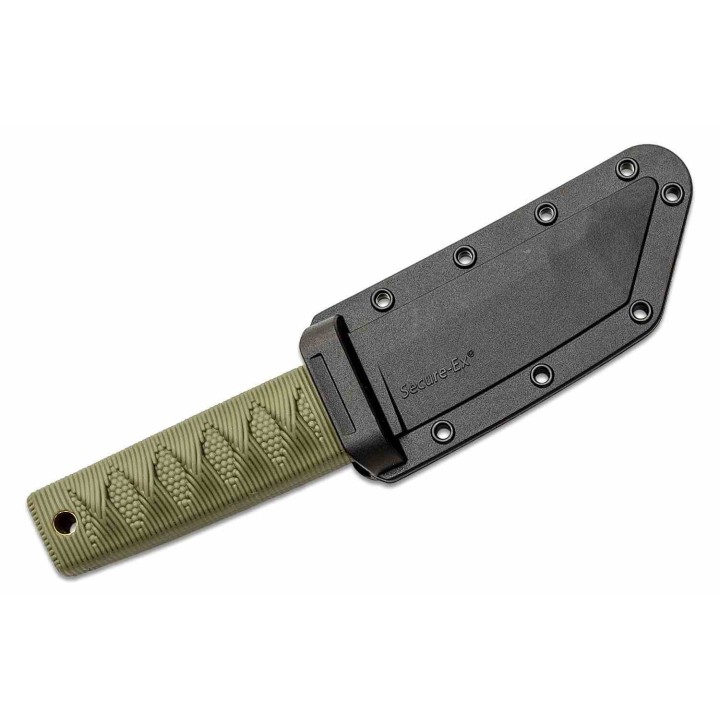 Couteau Fixe Cold Steel Kyoto OD Tanto Lame Acier 8Cr13MoV Manche Kray-Ex Étui Secure-Ex CS17DAODSW - Livraison Gratuite