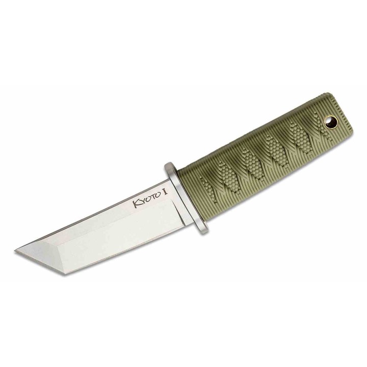 Couteau Fixe Cold Steel Kyoto OD Tanto Lame Acier 8Cr13MoV Manche Kray-Ex Étui Secure-Ex CS17DAODSW - Livraison Gratuite