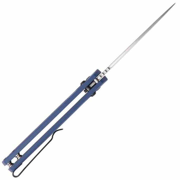 Couteau CJRB Acacia Blue Lame Acier AR-RPM9 Stonewash Manche FRN Crossbar Lock IKBS Clip J1952BU - Livraison Gratuite