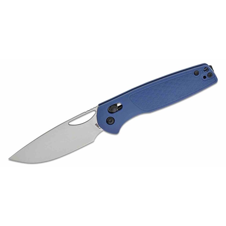 Couteau CJRB Acacia Blue Lame Acier AR-RPM9 Stonewash Manche FRN Crossbar Lock IKBS Clip J1952BU - Livraison Gratuite