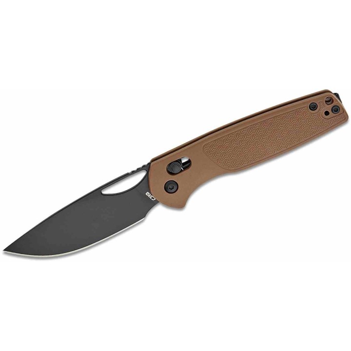 Couteau CJRB Acacia Brown Lame Acier AR-RPM9 Black Manche FRN Crossbar Lock IKBS Clip J1952BBN - Livraison Gratuite