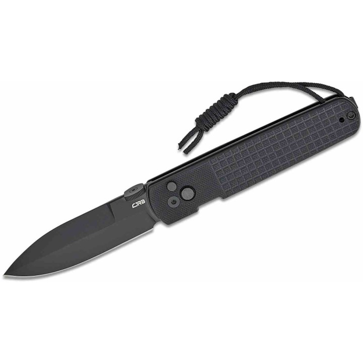 Couteau CJRB Locust Black Lame AR-RPM9 Black Spear Point Manche G10 Button Lock IKBS Clip J1951BBK - Livraison Gratuite