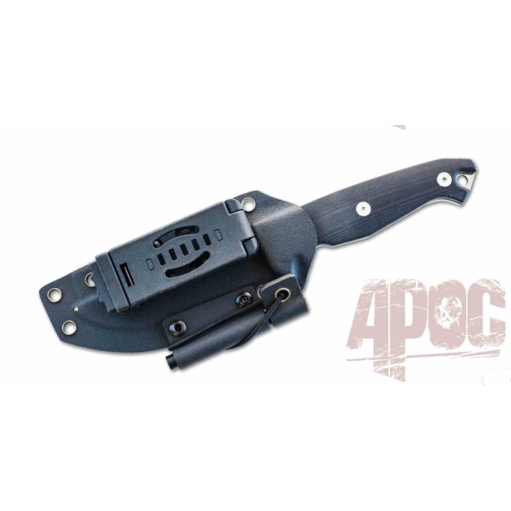 Couteau de Survie APOC Wallace Large Puukko Lame Acier D2 Manche Micarta Etui Kydex Allume-Feu DRK40050 - Livraison Gratuite