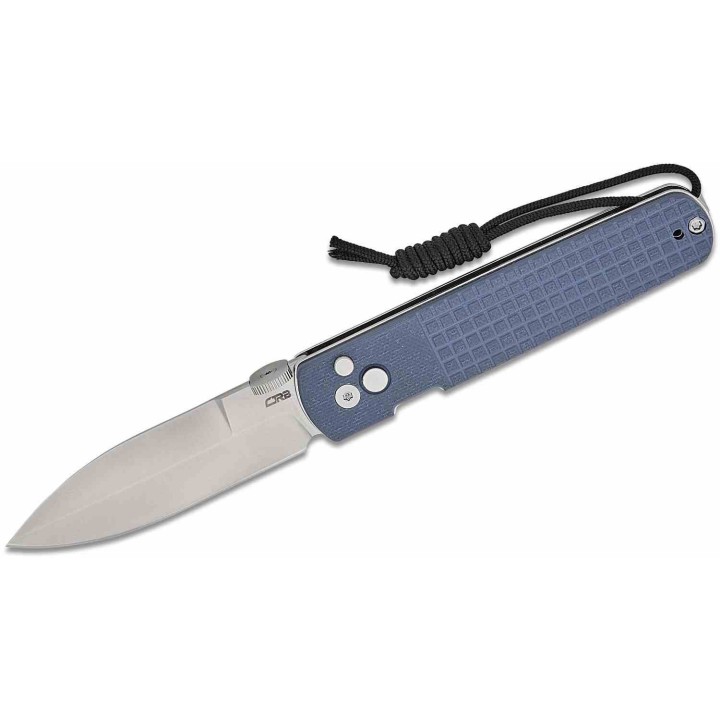 Couteau Pliant CJRB Locust Blue Button Lock Lame Spear Point AR-RPM9 G10 Bleu J1951BU - Livraison Gratuite