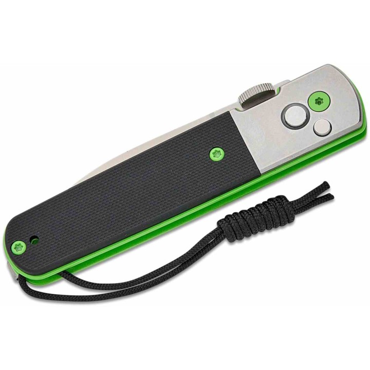 Couteau Pliant CJRB Locust Black/Green Lame Spear Point AR-RPM9 G10 Button Lock IKBS J1951SBK - Livraison Gratuite