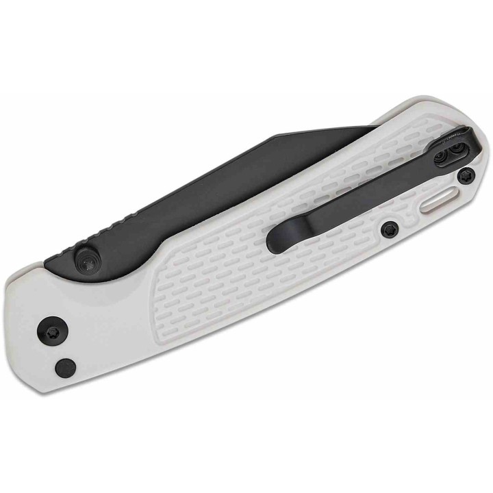 Couteau CJRB Large Pyrite Light Gray Lame Wharncliffe Acier AR-RPM9 Manche FRN Button Lock IKBS J1945LBGY - Livraison Gratuite