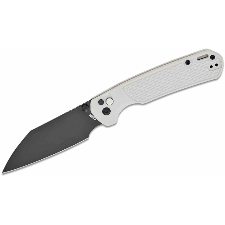 Couteau CJRB Large Pyrite Light Gray Lame Wharncliffe Acier AR-RPM9 Manche FRN Button Lock IKBS J1945LBGY - Livraison Gratuite