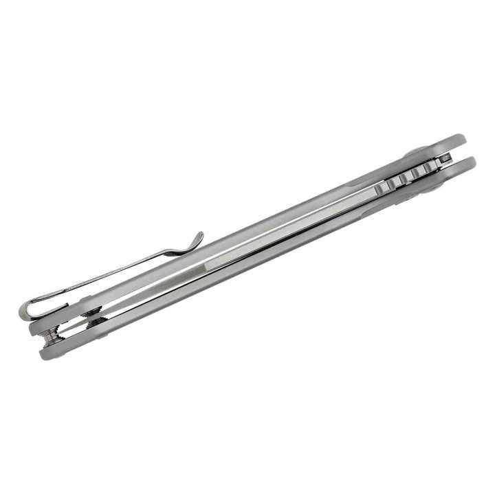Couteau CJRB Large Pyrite-Alt Steel Lame Acier AR-SFII Manche Acier Button Lock IKBS J1925ALST - Livraison Gratuite