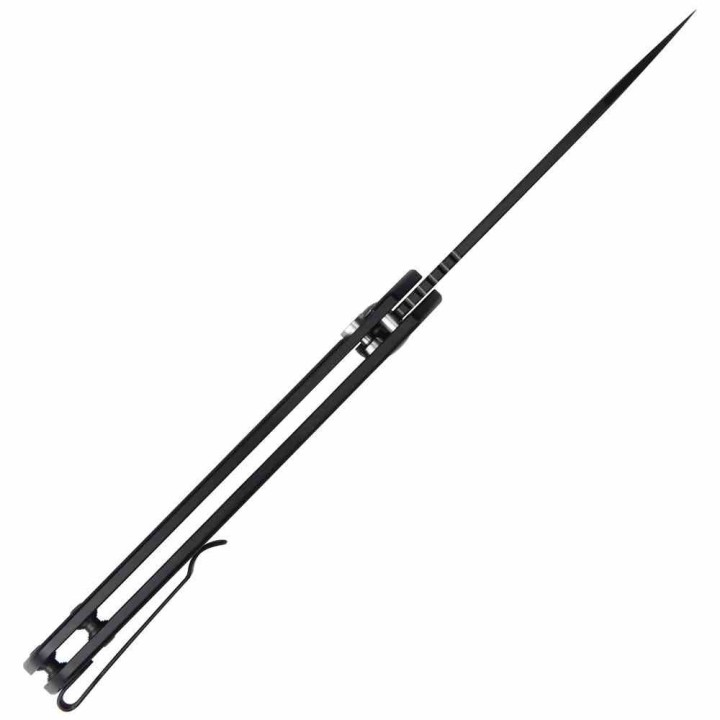 Couteau CJRB Large Pyrite-Alt Steel Lame Acier AR-SFII Manche Acier Button Lock IKBS J1925ALBBK - Livraison Gratuite