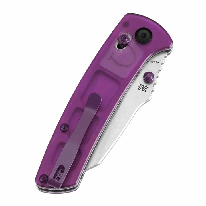 Couteau KANSEPT Main Street Purple Lame Acier 154CM Manche Acrylique IKBS Clip Crossbar Lock KT1015V10 - Livraison Gratuite