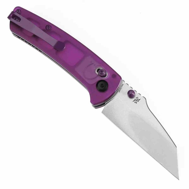 Couteau KANSEPT Main Street Purple Lame Acier 154CM Manche Acrylique IKBS Clip Crossbar Lock KT1015V10 - Livraison Gratuite