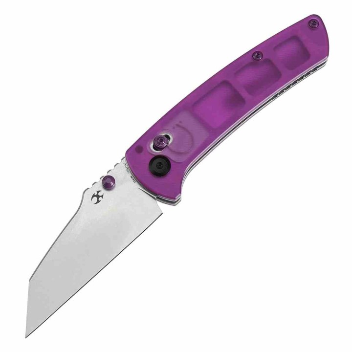 Couteau KANSEPT Main Street Purple Lame Acier 154CM Manche Acrylique IKBS Clip Crossbar Lock KT1015V10 - Livraison Gratuite