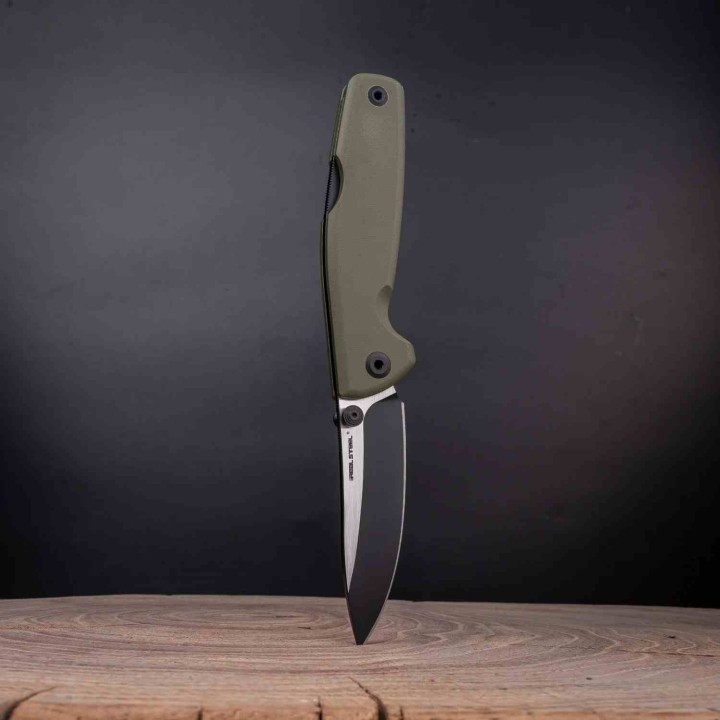 Couteau Real Steel RSK Yak OD Green Lame Nessmuk Acier 14C28N Manche G10 Sécurité Lockback Clip RS7871BG - Livraison Gratuite
