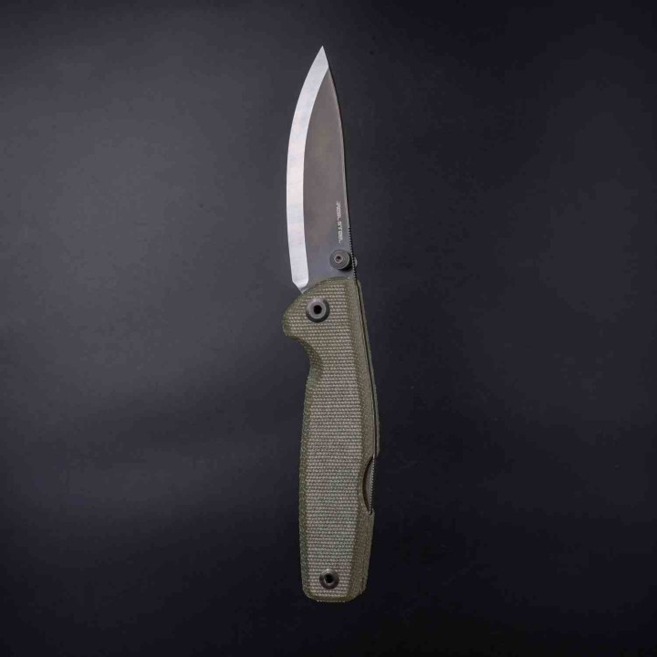 Couteau Real Steel RSK Yak Green Lame Nessmuk Acier 14C28N Manche Micarta Sécurité Lockback Clip RS7871GM - Livraison Gratuite