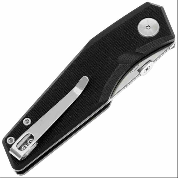 Couteau Real Steel Spectrum Black Lame Acier Nitro V Manche G10 IKBS Button Lock RS7142BS - Livraison Gratuite