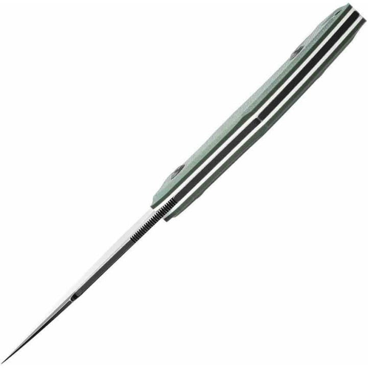 Couteau Tenable Luccio Green Lame Harpon Acier Sandvik 14C28N Manche G-10 Etui Kydex G007A1 - Livraison Gratuite