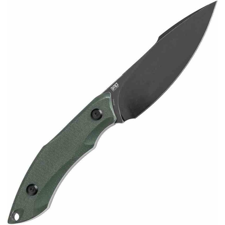 Couteau Tenable Luccio Green Lame Harpon Acier Sandvik 14C28N Manche G-10 Etui Kydex G007A1 - Livraison Gratuite