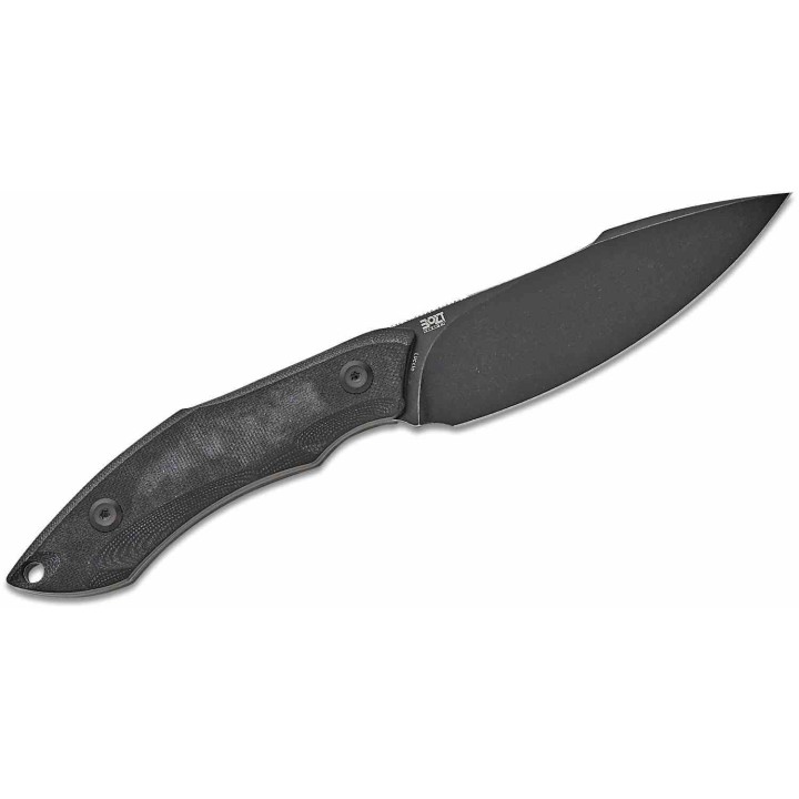Couteau Tenable Luccio Black Lame Harpon Acier Sandvik 14C28N Manche G-10 Etui Kydex G007A2 - Livraison Gratuite