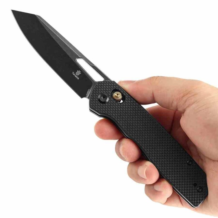 Couteau Tenable Shard Black Reverse Tanto Acier 14C28N Manche G10 Crossbar Lock T1006V1 - Livraison Gratuite