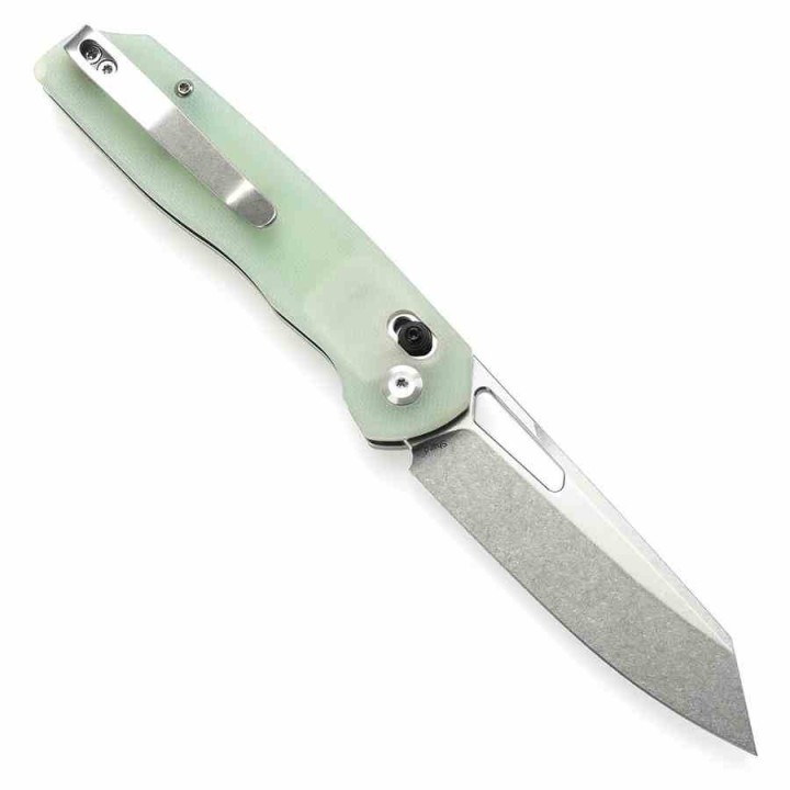 Couteau Tenable Shard Jade Reverse Tanto Acier 14C28N Manche G10 Crossbar Lock T1006V6 - Livraison Gratuite