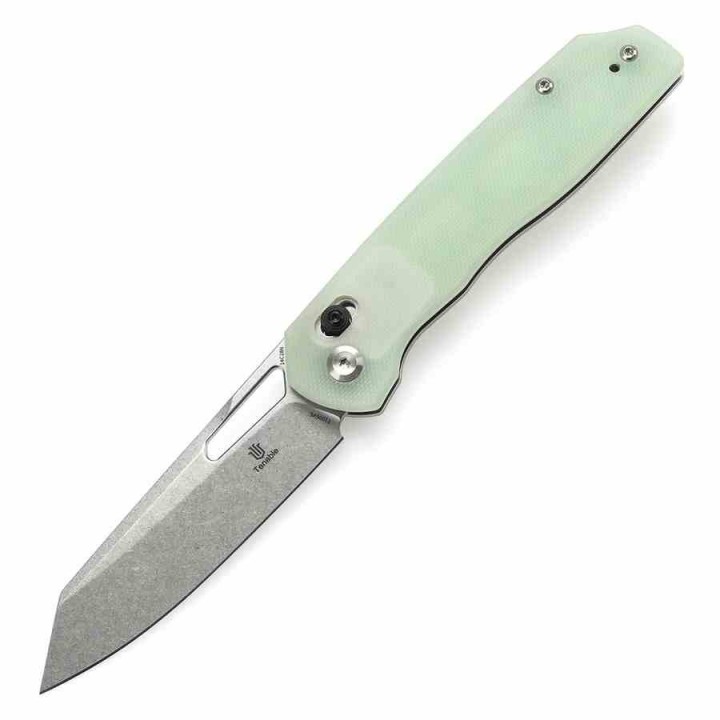 Couteau Tenable Shard Jade Reverse Tanto Acier 14C28N Manche G10 Crossbar Lock T1006V6 - Livraison Gratuite