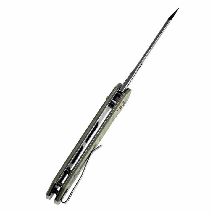 Couteau Tenable Shard Olive Green Reverse Tanto Acier 14C28N Manche G10 Crossbar Lock T1006V3 - Livraison Gratuite