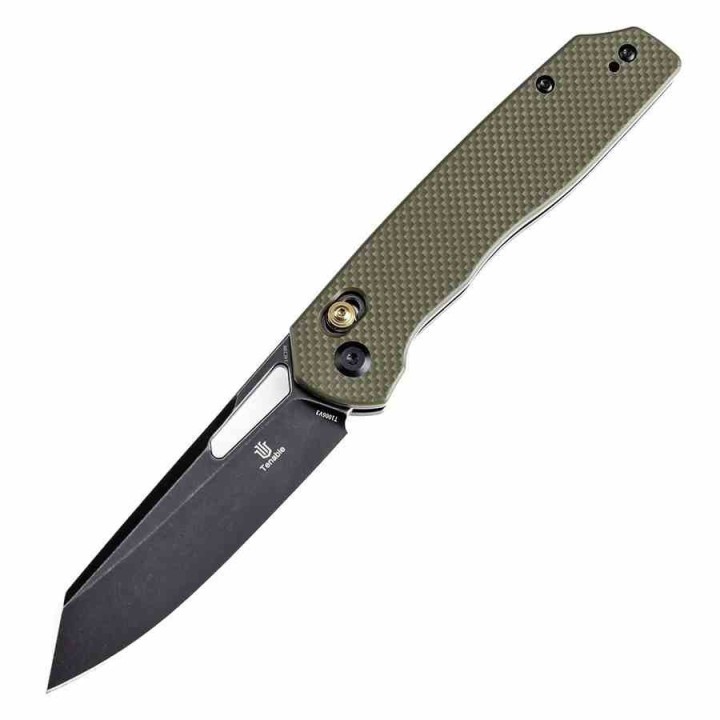 Couteau Tenable Shard Olive Green Reverse Tanto Acier 14C28N Manche G10 Crossbar Lock T1006V3 - Livraison Gratuite
