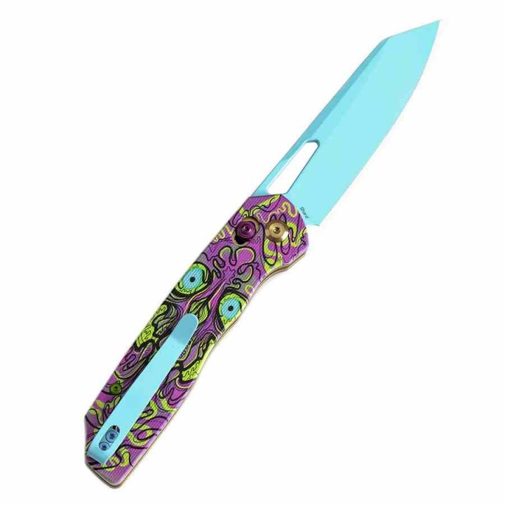Couteau Tenable Shard Jade G10 & Purple Undead Reverse Tanto Acier 14C28N Crossbar Lock T1006V9  - Livraison Gratuite