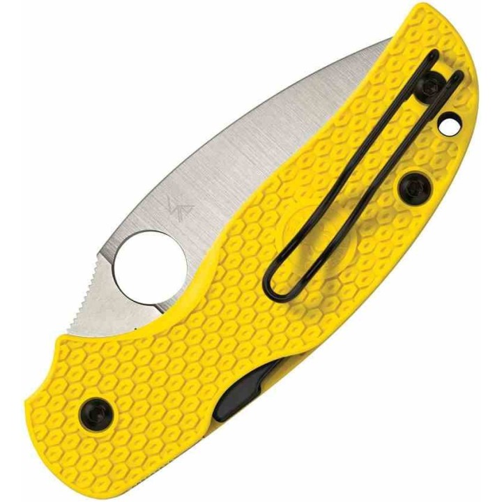 Couteau Spyderco Sage 5 Lightweight Salt Lame Acier MagnaCut Manche FRN Compression Lock SC123PYL - Livraison Gratuite