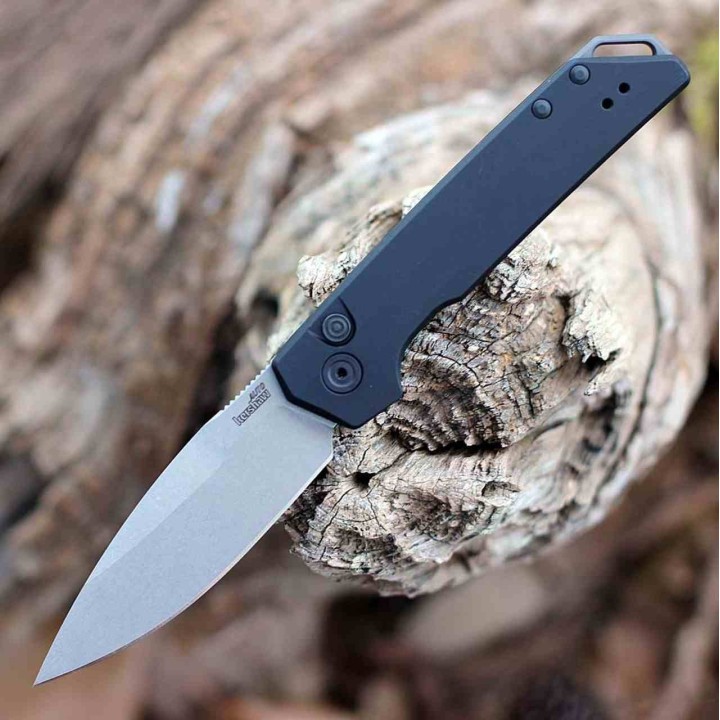 Couteau Kershaw Launch Iridium Automatique Lame Acier MagnaCut Manche Aluminium Button Lock USA KS7038 - Livraison Gratuite