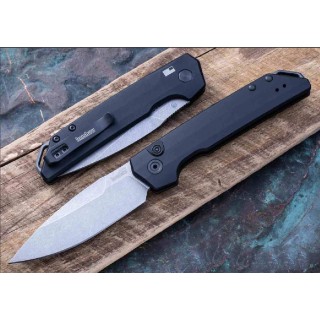 Couteau Kershaw Launch Iridium Automatique Lame Acier MagnaCut Manche Aluminium Button Lock USA KS7038 - Livraison Gratuite