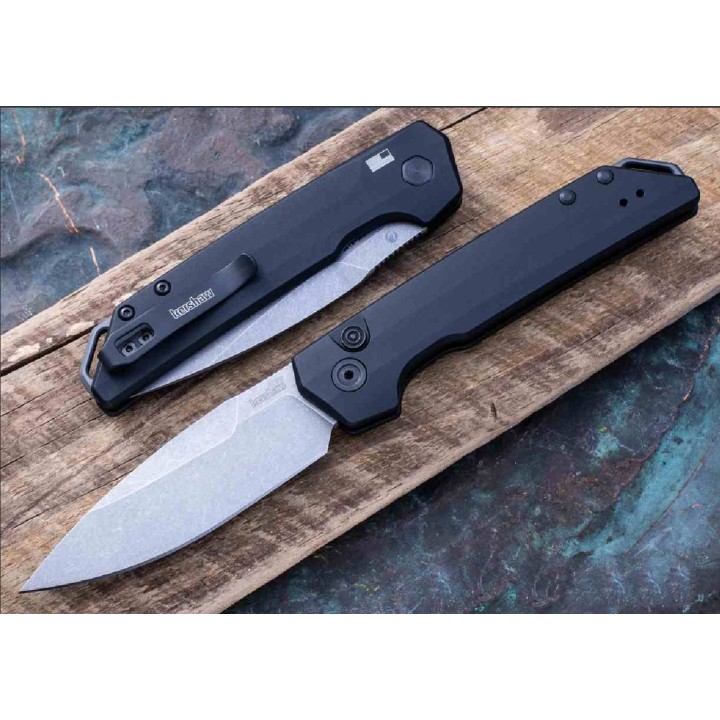Couteau Kershaw Launch Iridium Automatique Lame Acier MagnaCut Manche Aluminium Button Lock USA KS7038 - Livraison Gratuite
