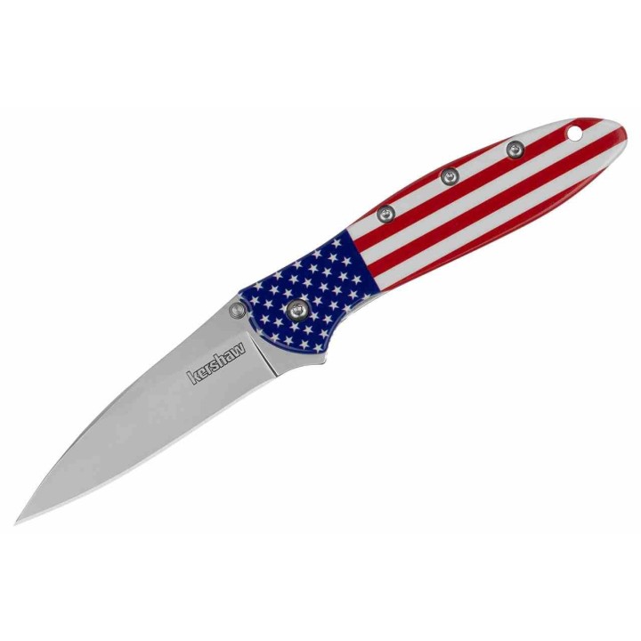 Couteau Kershaw Leek USA Flag Lame Acier 14C28N Manche Aluminium A/O LinerLock USA KS1660USA - Livraison Gratuite