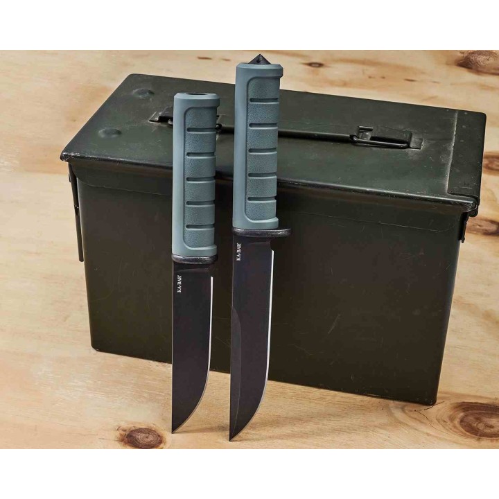 Couteau Ka-Bar Dust I Lame Clip Point Acier D2 Manche GFN Spike Étui MOLLE KA6100 - Livraison Gratuite