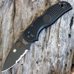 Couteau Spyderco Native 5 Black Lightweight Acier CPM-S35VN Serr Manche FRN Made USA SC41PSBBK5 - Livraison Gratuite