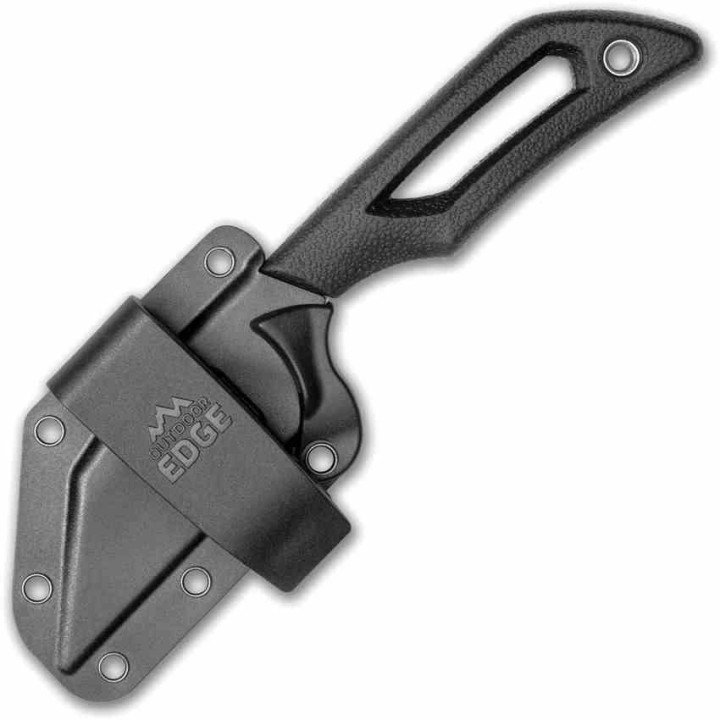 Couteau Outdoor Edge Pivot Wharncliffe Acier 8Cr13MoV Manche TPR Étui Rotatif OEPKWC2C - Livraison Gratuite