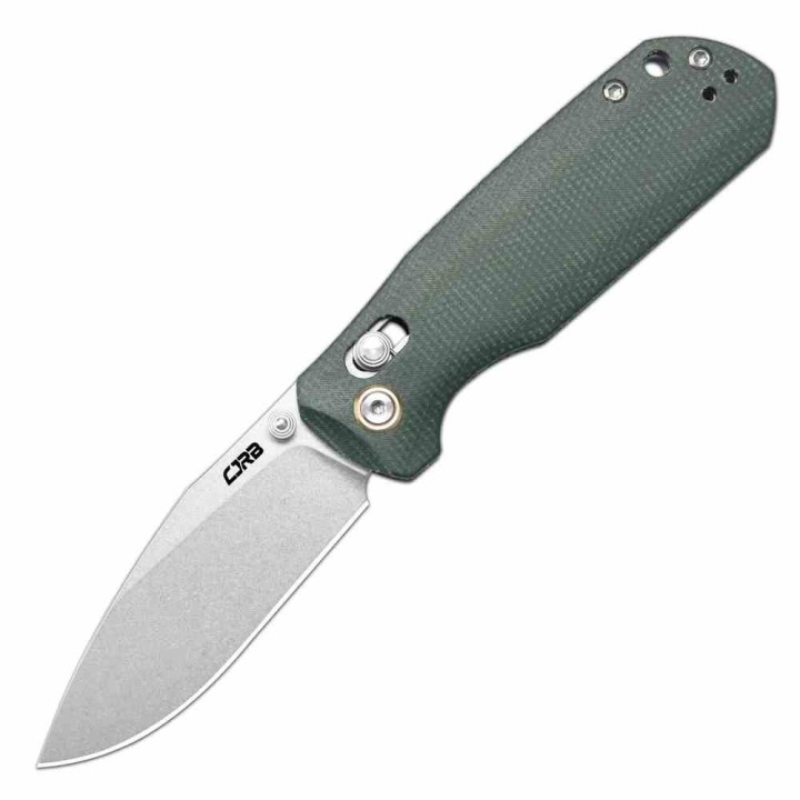 Couteau CJRB Maximal Green Lame Acier AR-RPM9 Manche Micarta Crossbar Lock Clip J1954MGN - Livraison Gratuite
