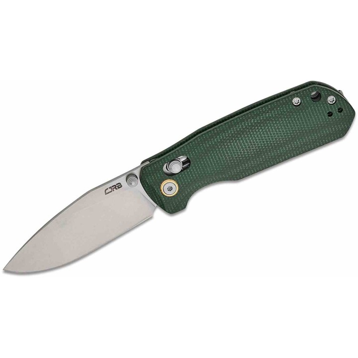 Couteau CJRB Maximal Green Lame Acier AR-RPM9 Manche Micarta Crossbar Lock Clip J1954MGN - Livraison Gratuite