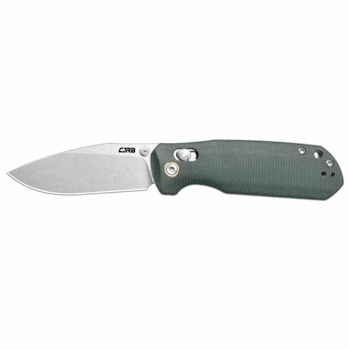 Couteau CJRB Maximal Green Lame Acier AR-RPM9 Manche Micarta Crossbar Lock Clip J1954MGN - Livraison Gratuite