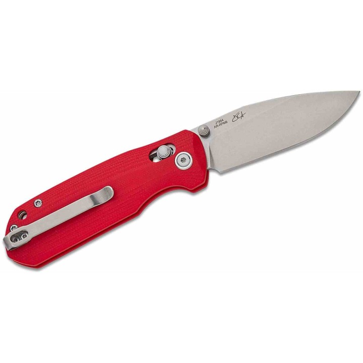 Couteau CJRB Maximal Red Lame Acier AR-RPM9 Manche G10 Crossbar Lock Clip J1954RE - Livraison Gratuite