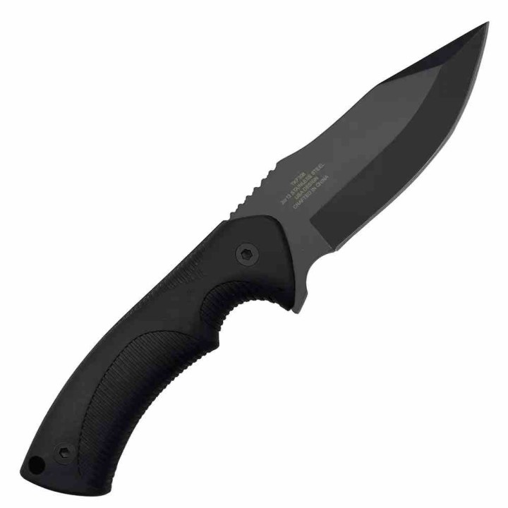 Couteau Takumitak Fit Lame Clip Point Acier 3Cr13 Manche FRN Étui FRN TKF306 - Livraison Gratuite