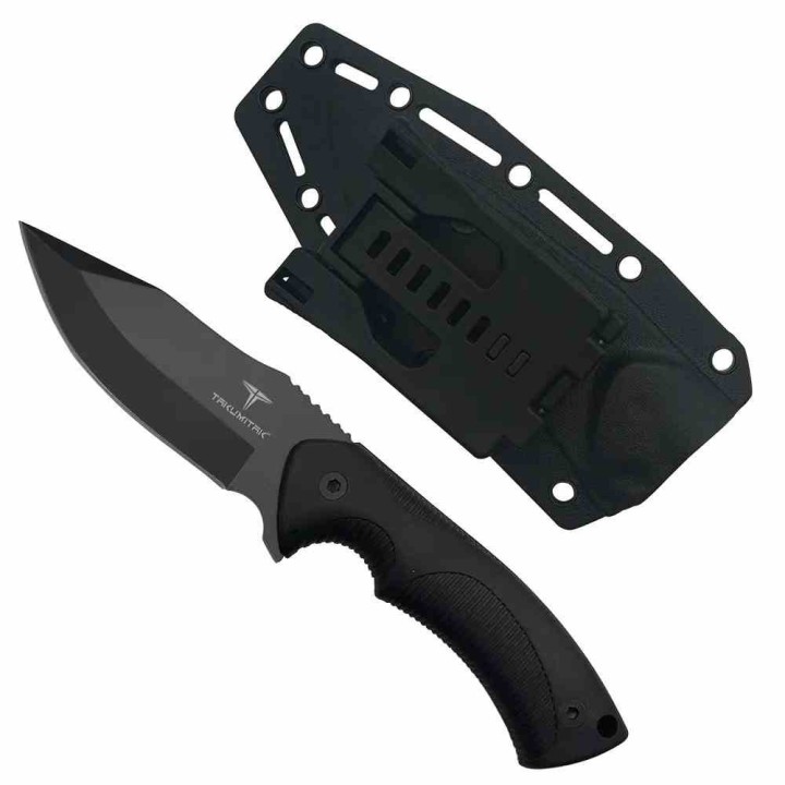 Couteau Takumitak Fit Lame Clip Point Acier 3Cr13 Manche FRN Étui FRN TKF306 - Livraison Gratuite
